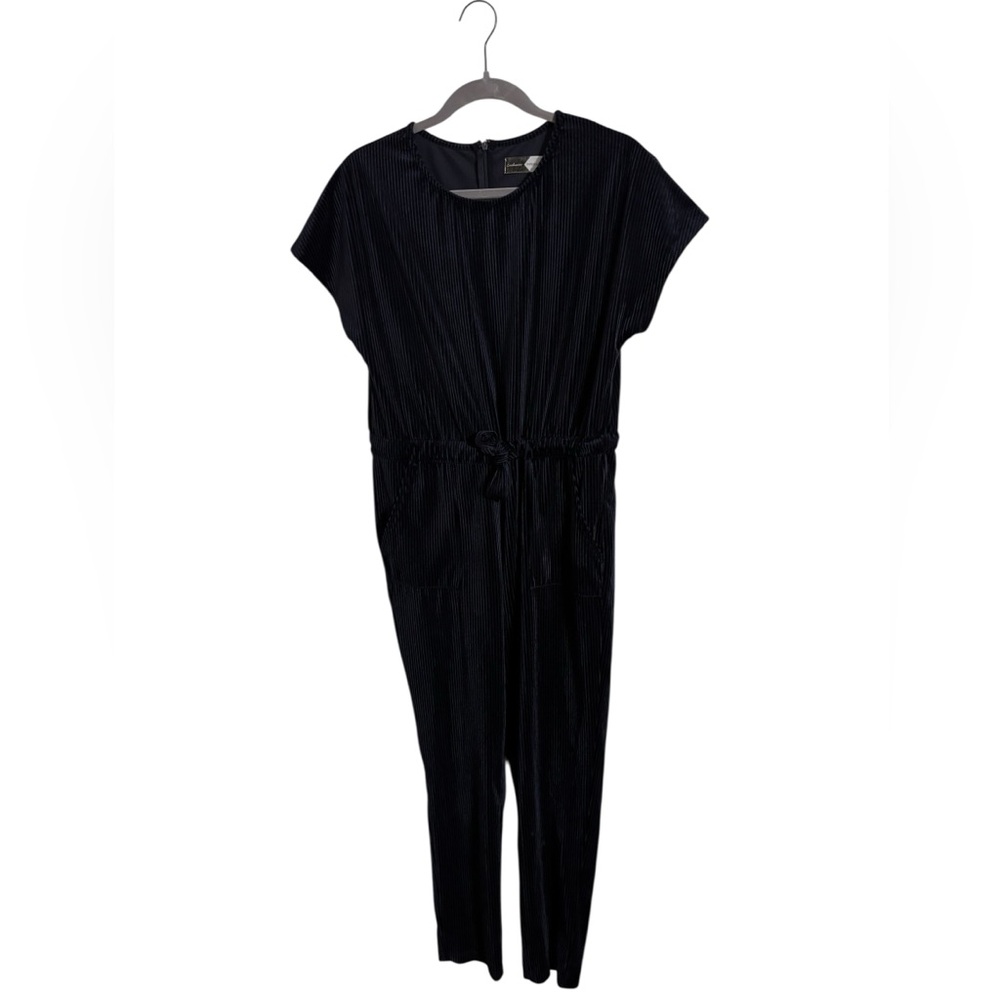 Piper & Scoot Dark Blue Ribbed Jumpsuit Small